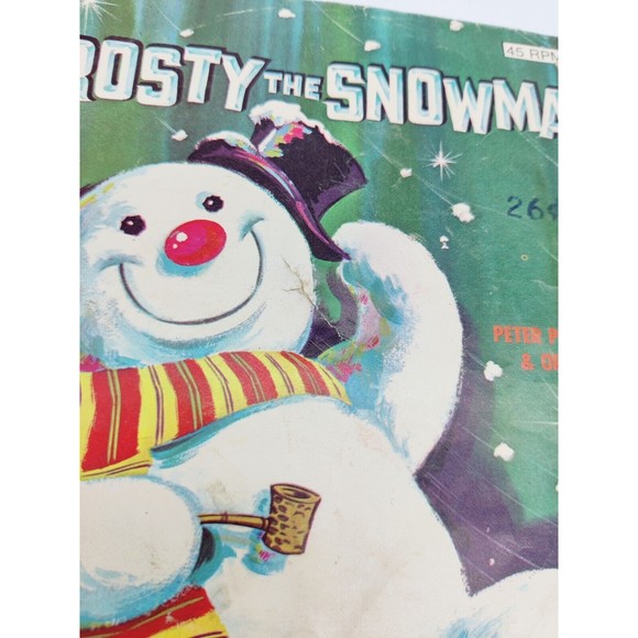 Vintage Peter Pan Records 45 RPM Frosty the Snowman Children's Record Vinyl 70s - Picture 7 of 12